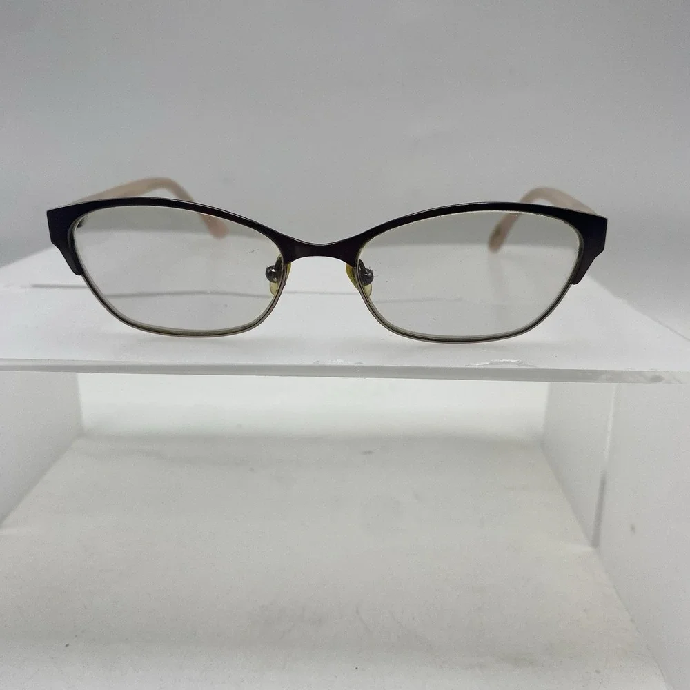 Ted Baker Eyeglasses Women FRAME ONLY B240 52-15-135 Gold Floral Pink 546